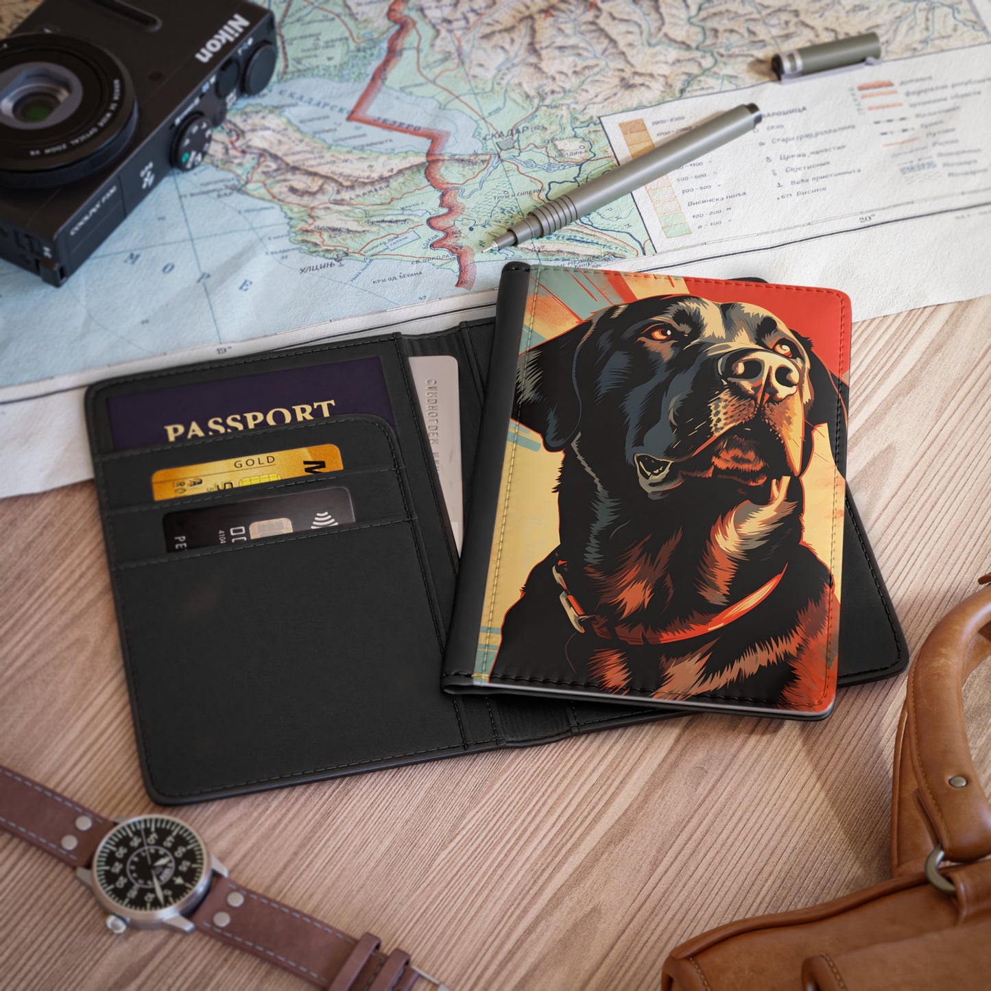 Labrador Retriever Pop-Art Passport Cover