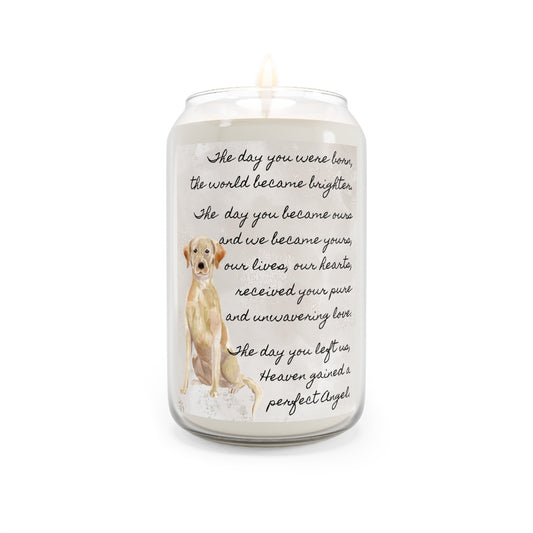 The Day - Yellow Labrador Retriever Pet Memorial Scented Candle
