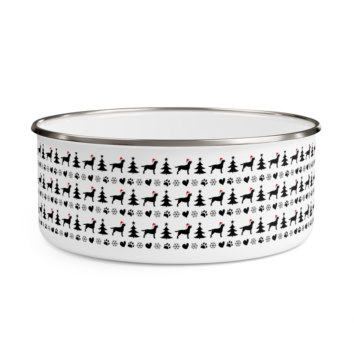 Labrador Retriever Santa Silhouette Bowl