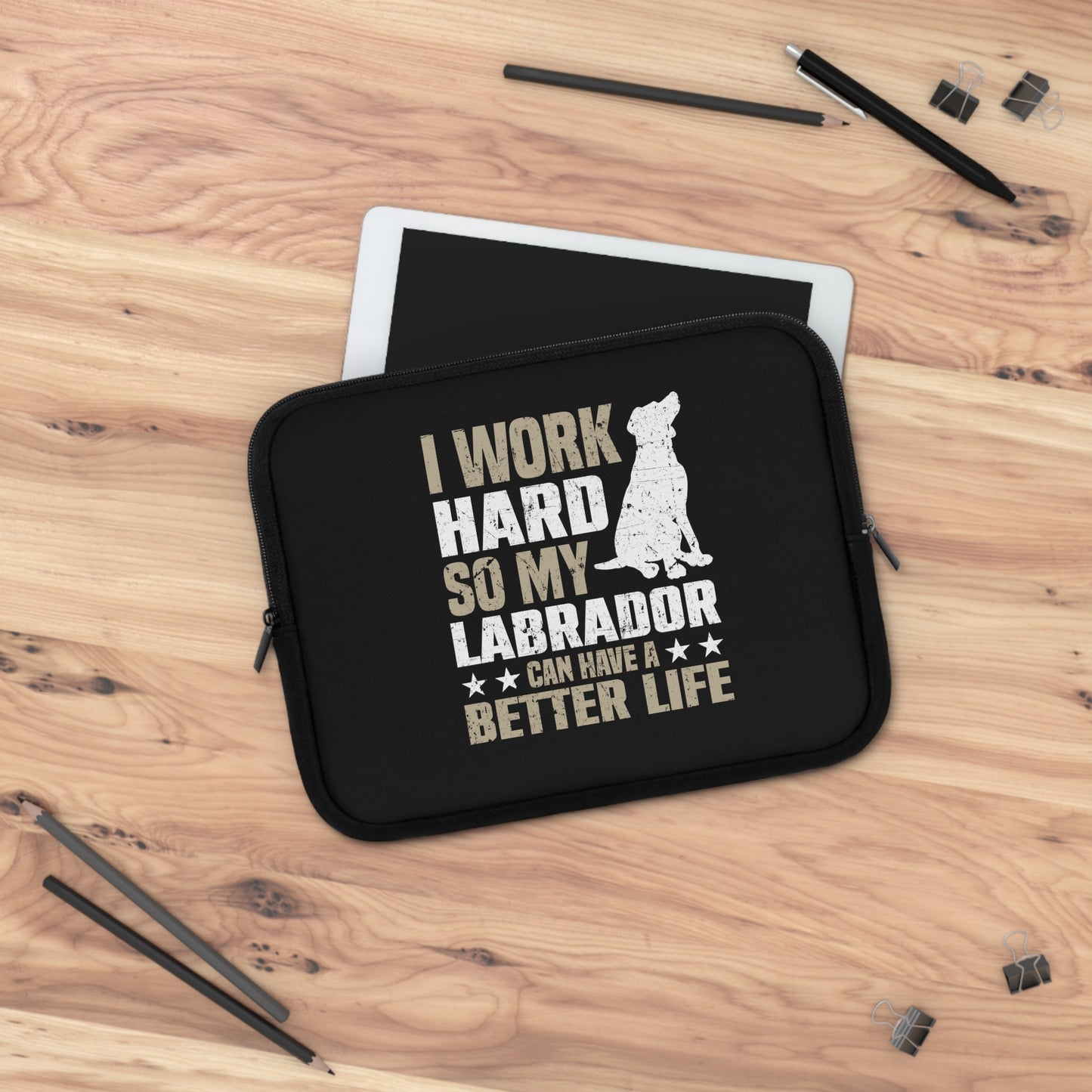 Work Hard for Labrador Laptop Sleeve