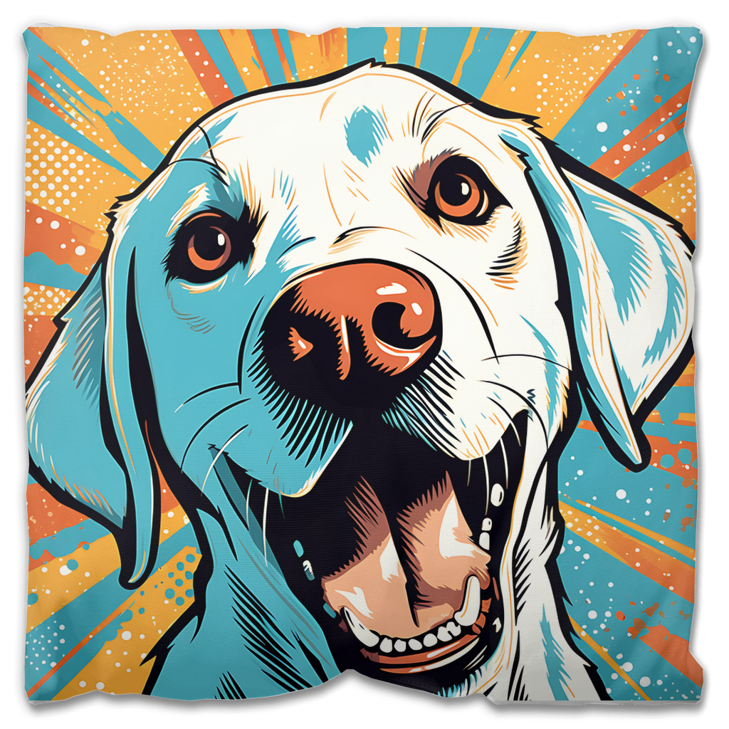 Labrador Retriever Pop-Art Square Outdoor Pillows