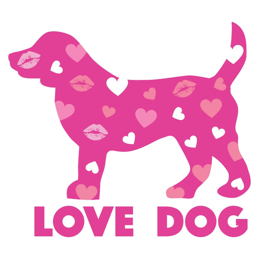 Love Dog 3" Sticker/Decal