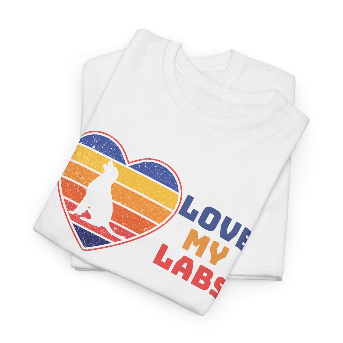 Retro Love My Lab Heart Unisex Tee