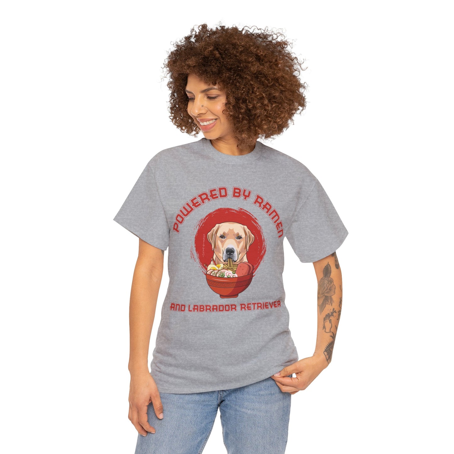 Labrador Retriever and Ramen Unisex Cotton Tee