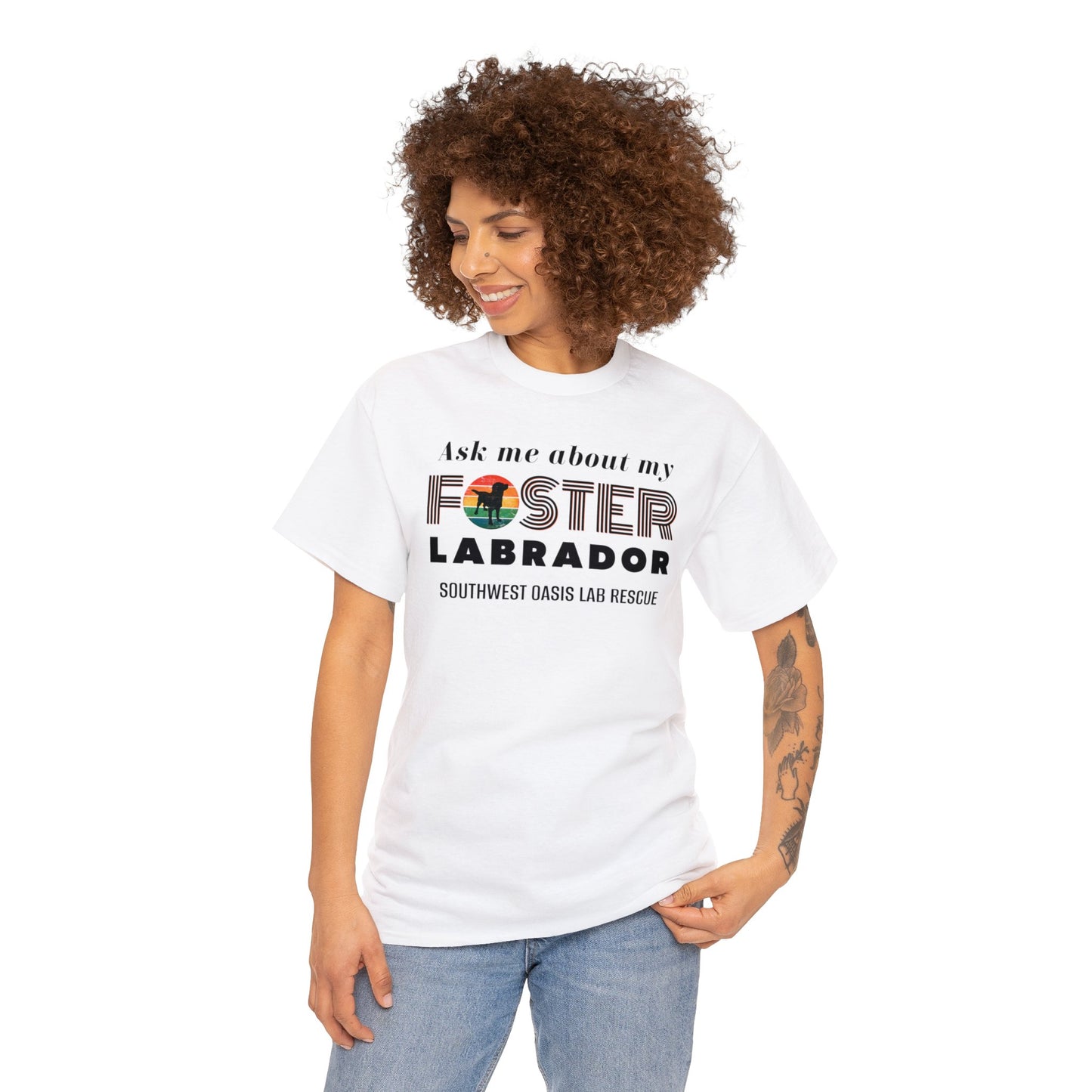 SOLR Ask Me About My Foster Lab Unisex Heavy Cotton Tee