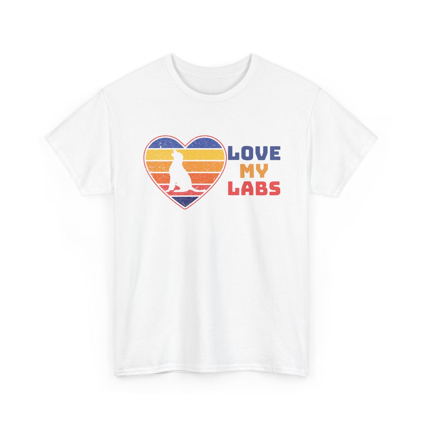 Retro Love My Lab Heart Unisex Tee