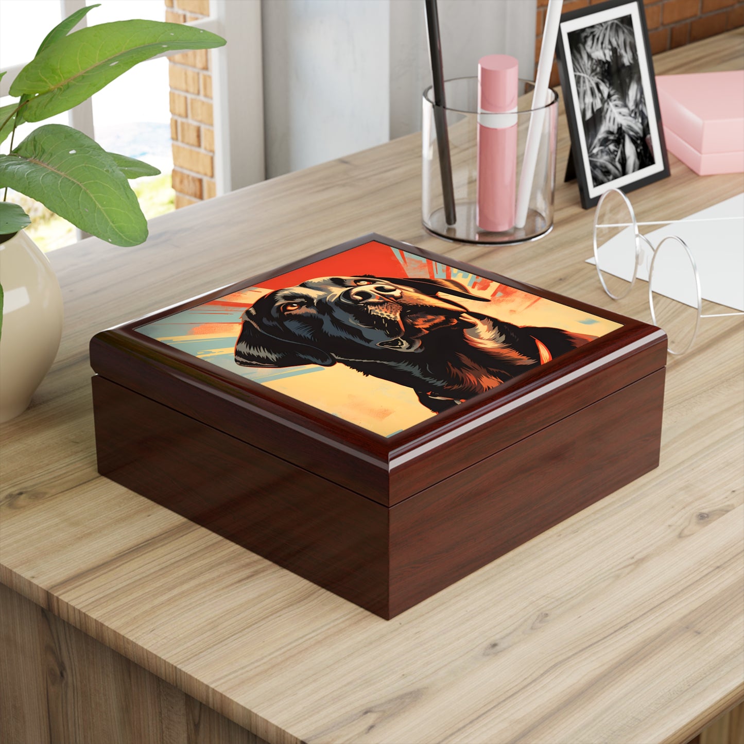 Labrador Retriever Pop-Art Jewelry Box