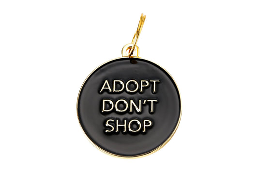 Adopt Don't Shop Pet ID Tag - Black