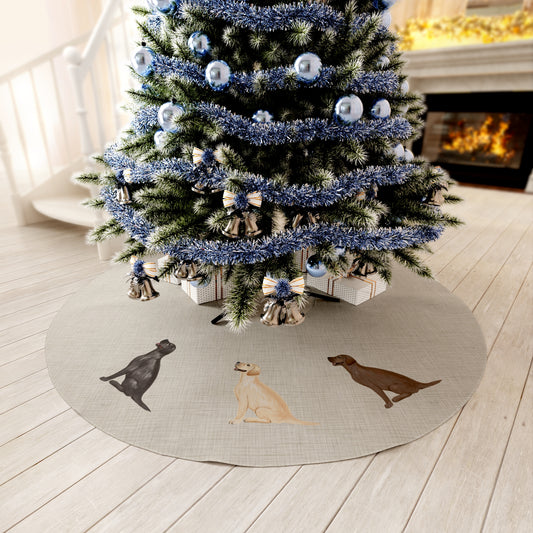 Labrador Retrievers 57" Round Tree Skirt, style B