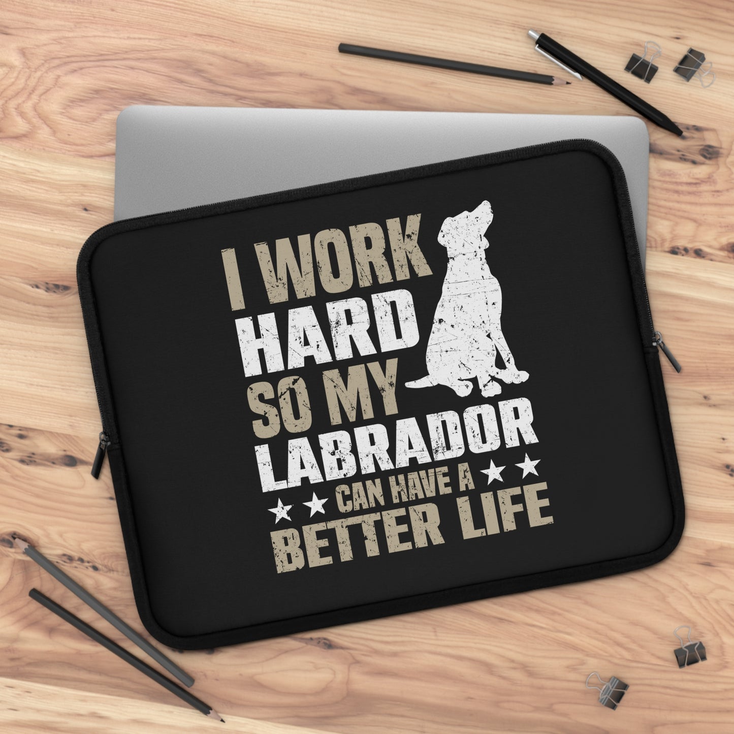 Work Hard for Labrador Laptop Sleeve