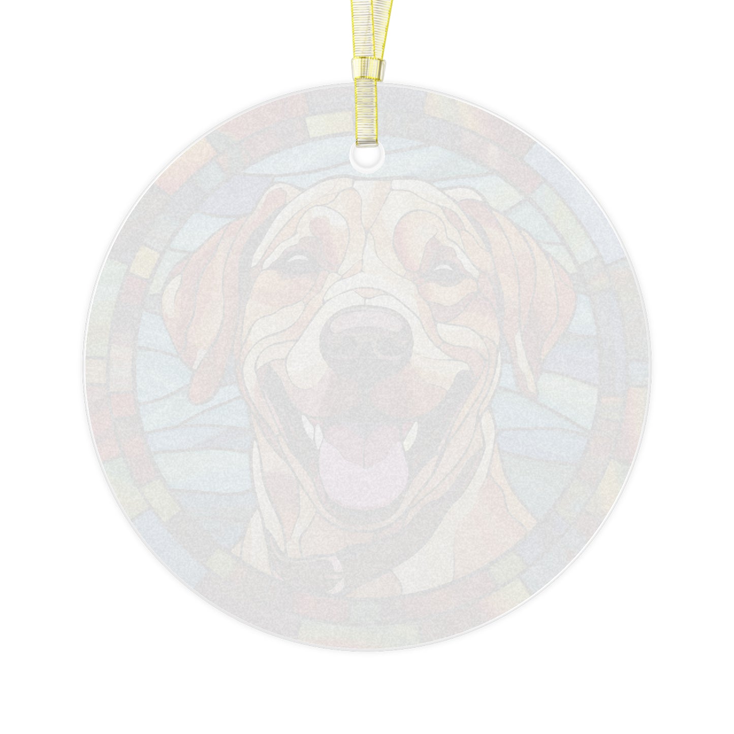 Yellow Labrador Retriever Glass Ornament, Style C