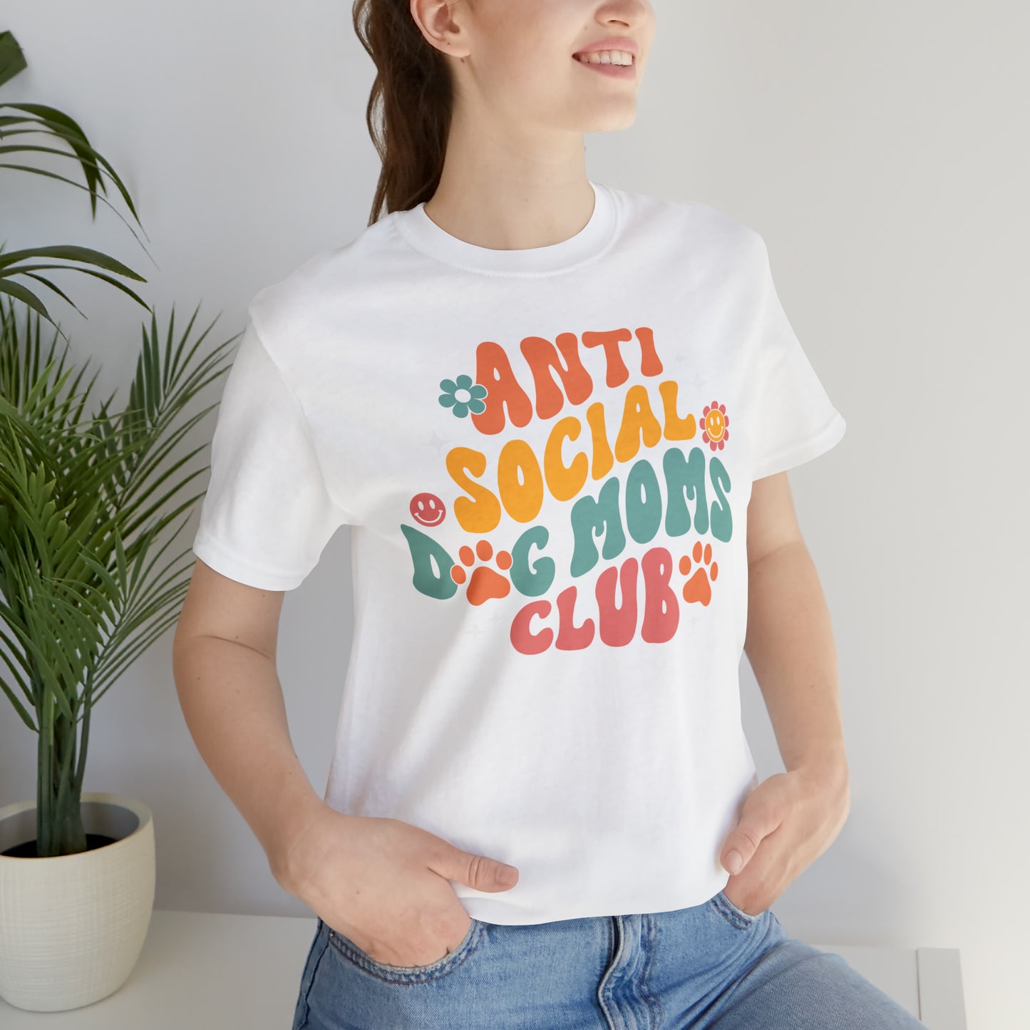 Anti-Social Dog Moms Club Short Sleeve Tee