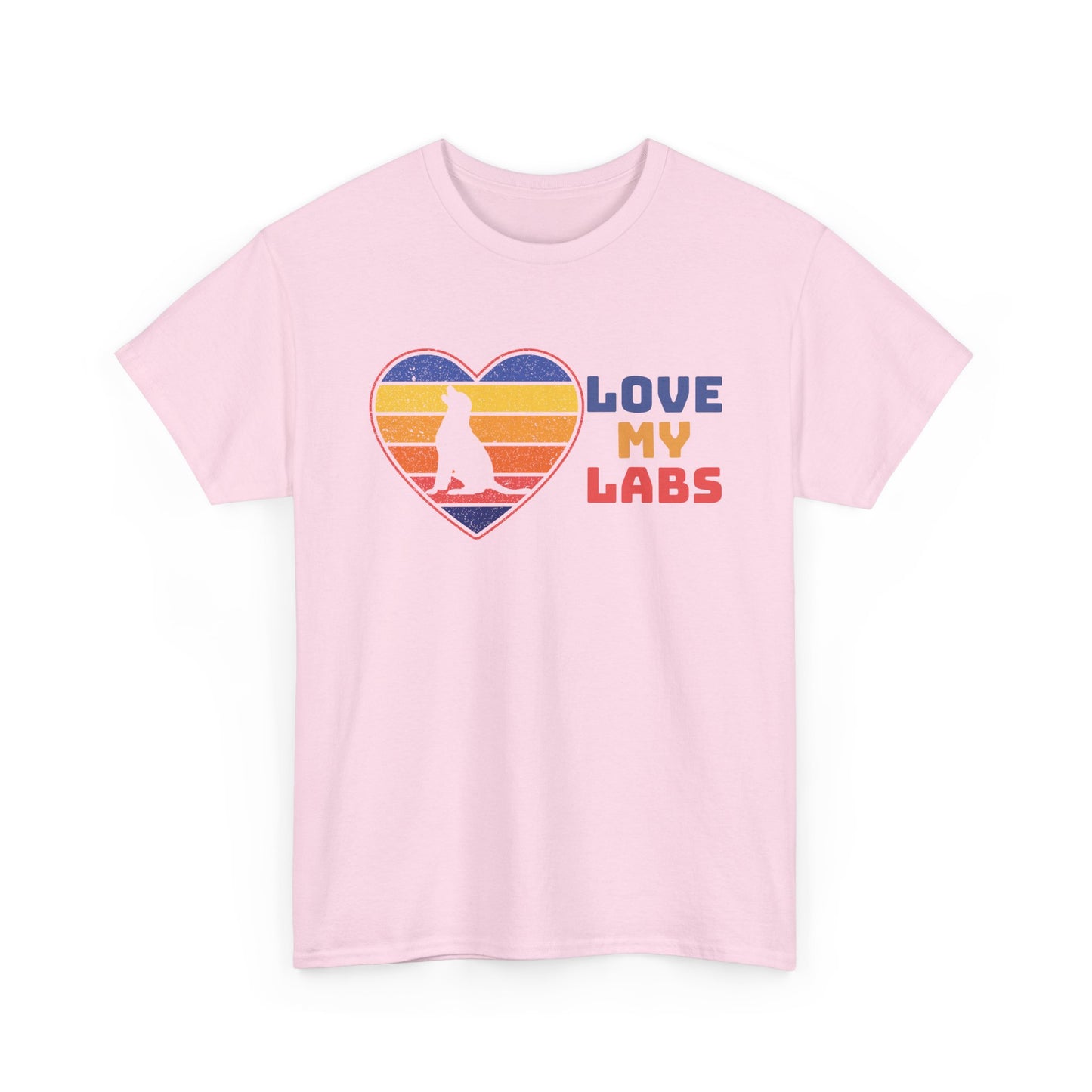 Retro Love My Lab Heart Unisex Tee