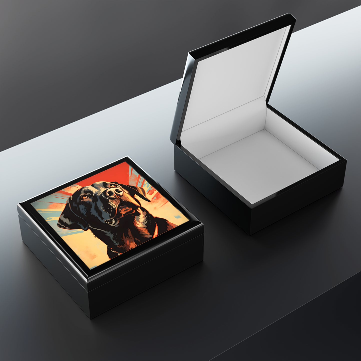 Labrador Retriever Pop-Art Jewelry Box