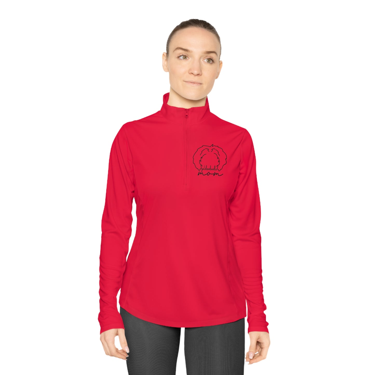 Goldendoodle Mom Ladies Quarter-Zip Pullover