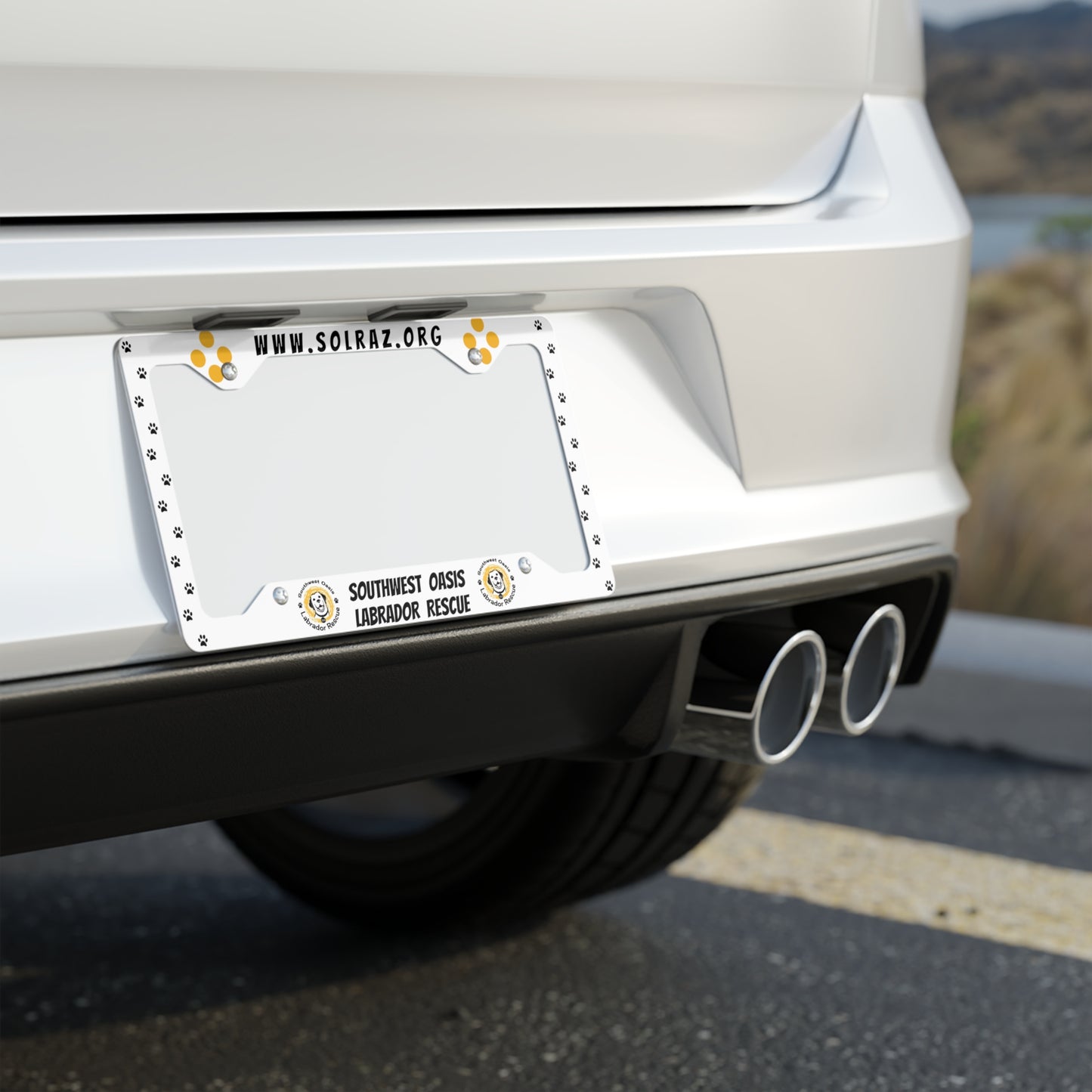 SOLR Support Metal License Plate Frame