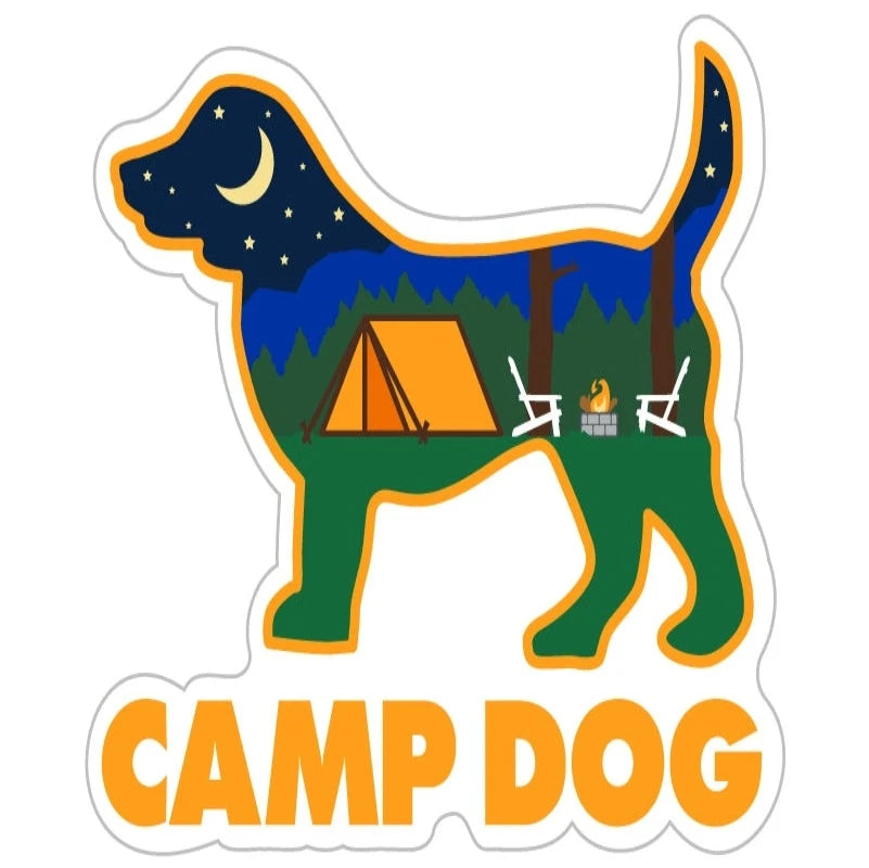 Camp Dog 3" Sticker/Decal