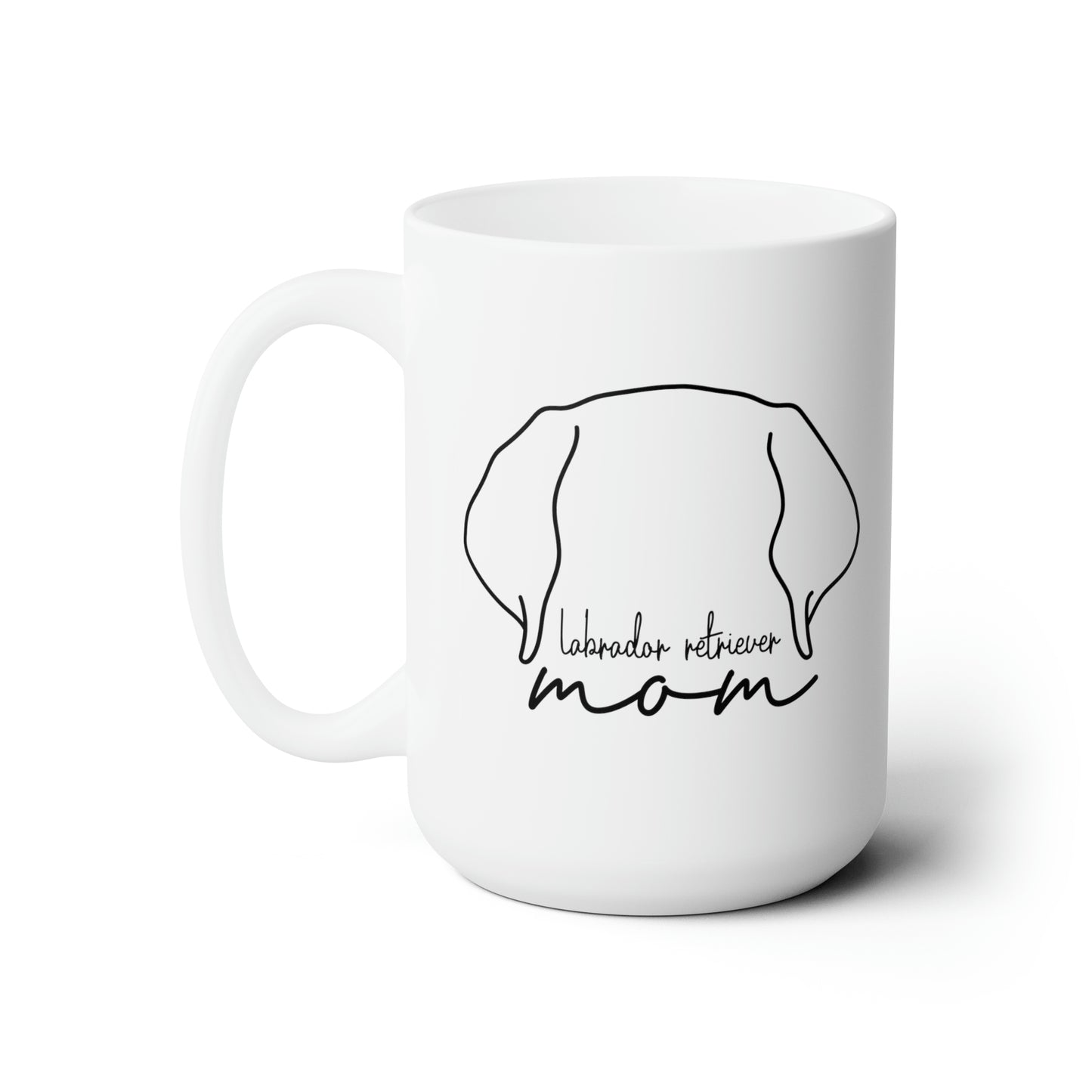 Labrador Retriever Mom Minimalist 15 oz Ceramic Mug