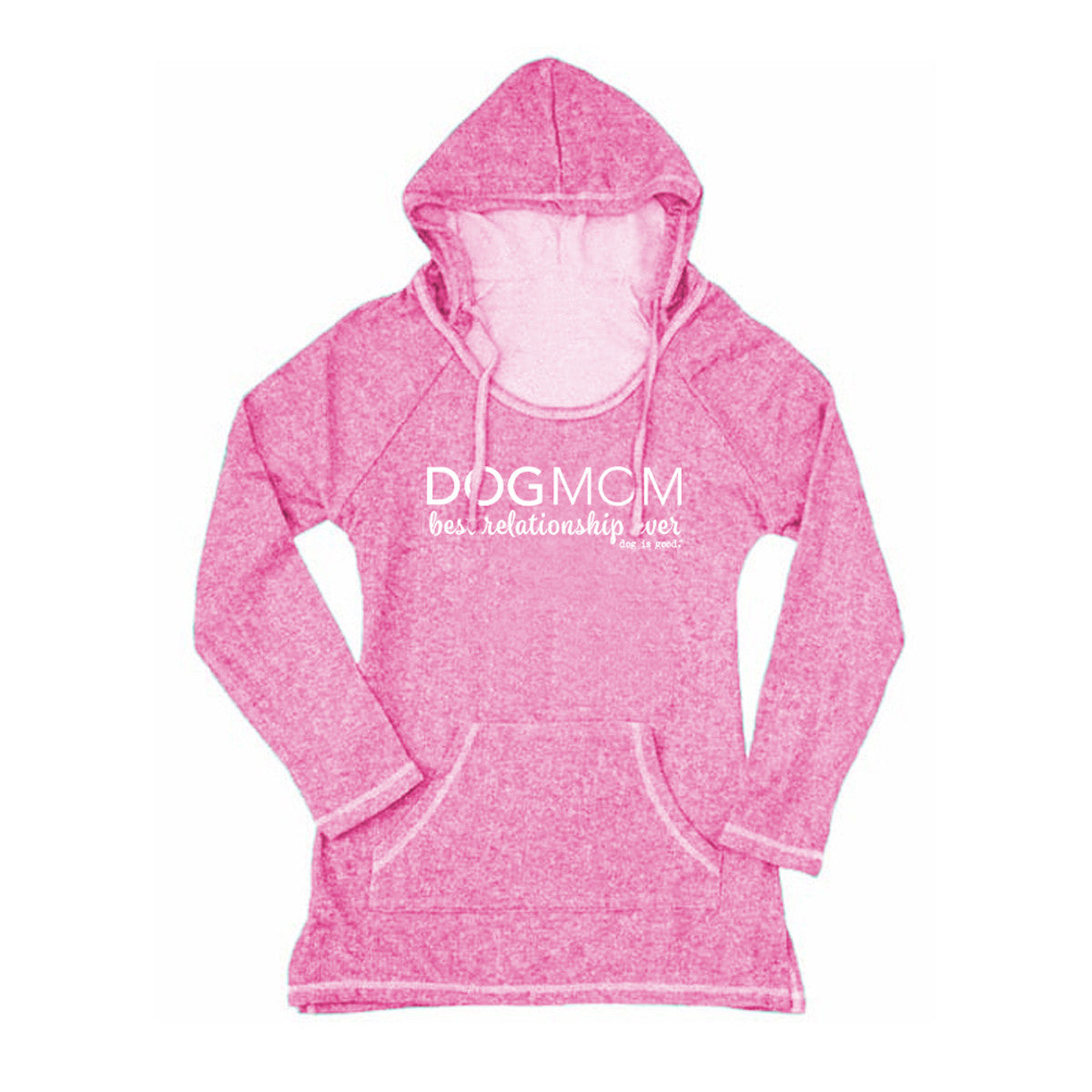 Dog Mom Women's Hooded Tunic - Pink