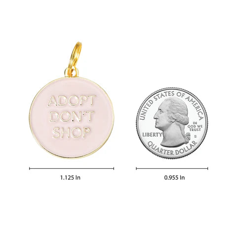 Adopt Don't Shop Pet ID Tag - Pink