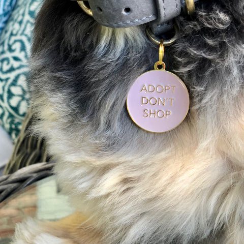 Adopt Don't Shop Pet ID Tag - Pink