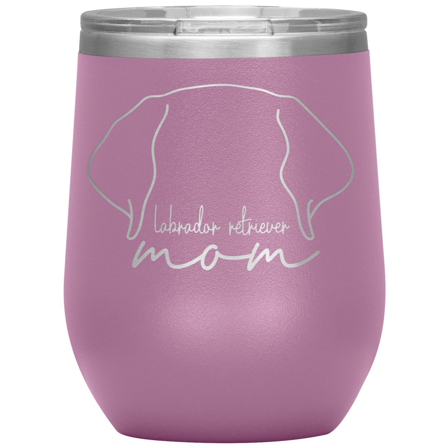 Labrador Retriever Mom 12 oz Wine Tumbler