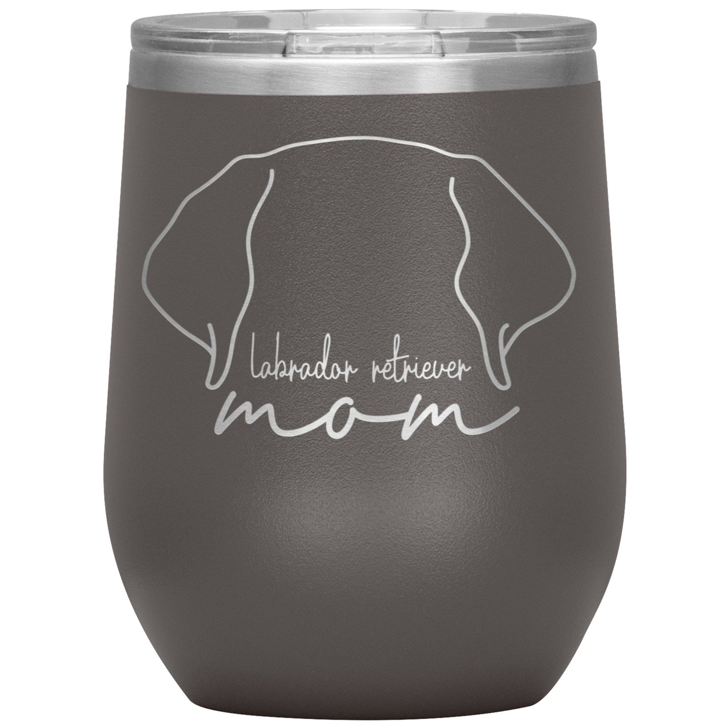 Labrador Retriever Mom 12 oz Wine Tumbler