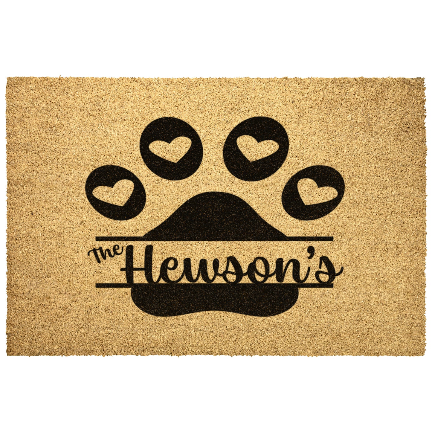 Paw Personalized Coir Doormat