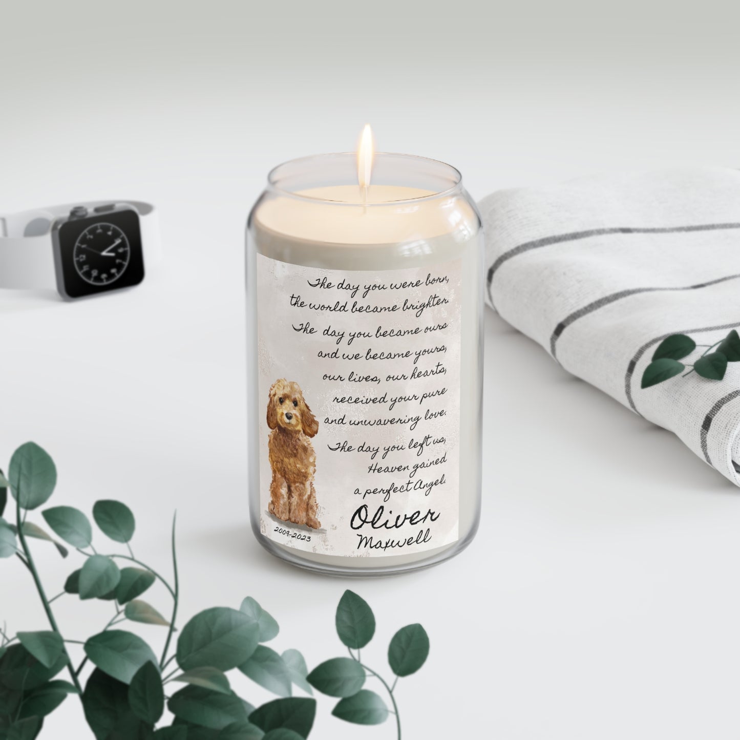 The Day - Black Labrador Retriever Pet Memorial Scented Candle