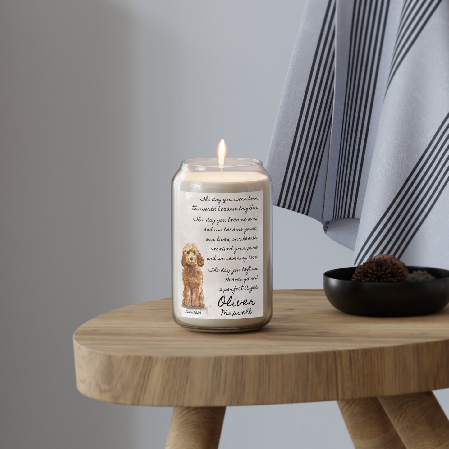 The Day - Black Labrador Retriever Pet Memorial Scented Candle