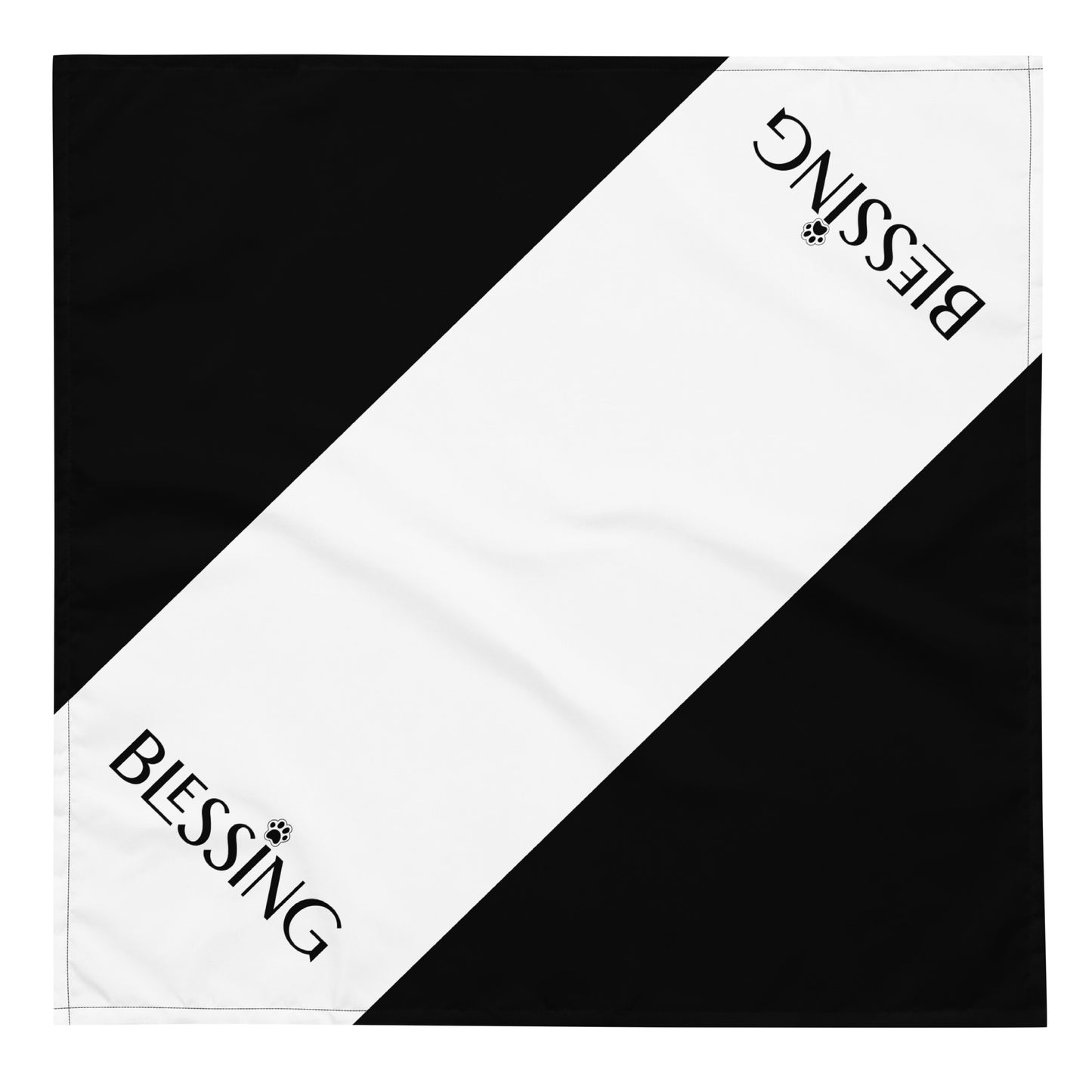 Blessing with Paw Pet Bandana - Black