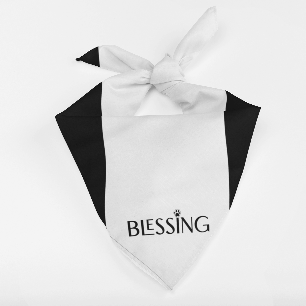 Blessing with Paw Pet Bandana - Black