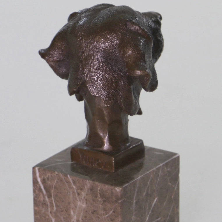 Labrador Retriever Head Bronze Handmade Sculpture