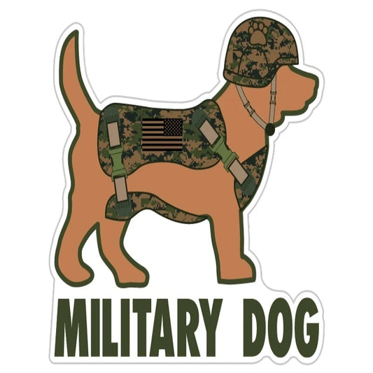 Military Dog 3" Sticker/Decal