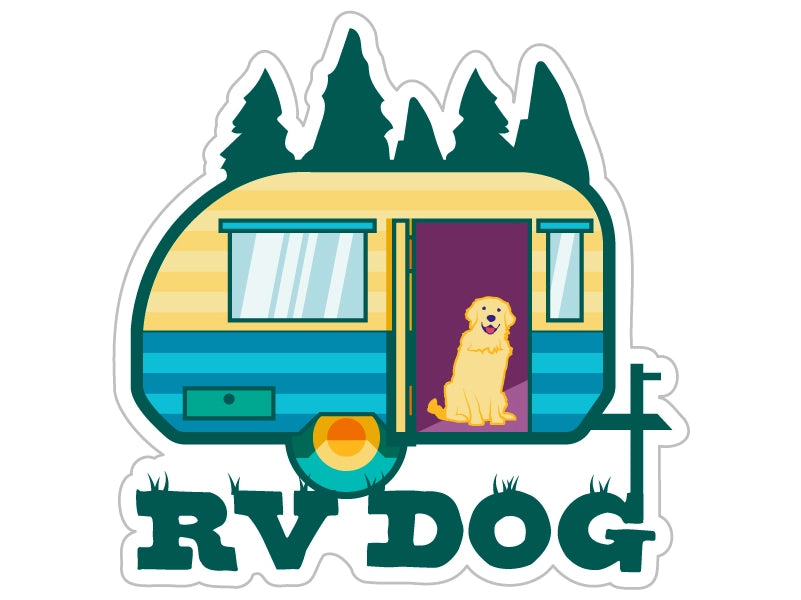 RV Dog 3" Sticker/Decal