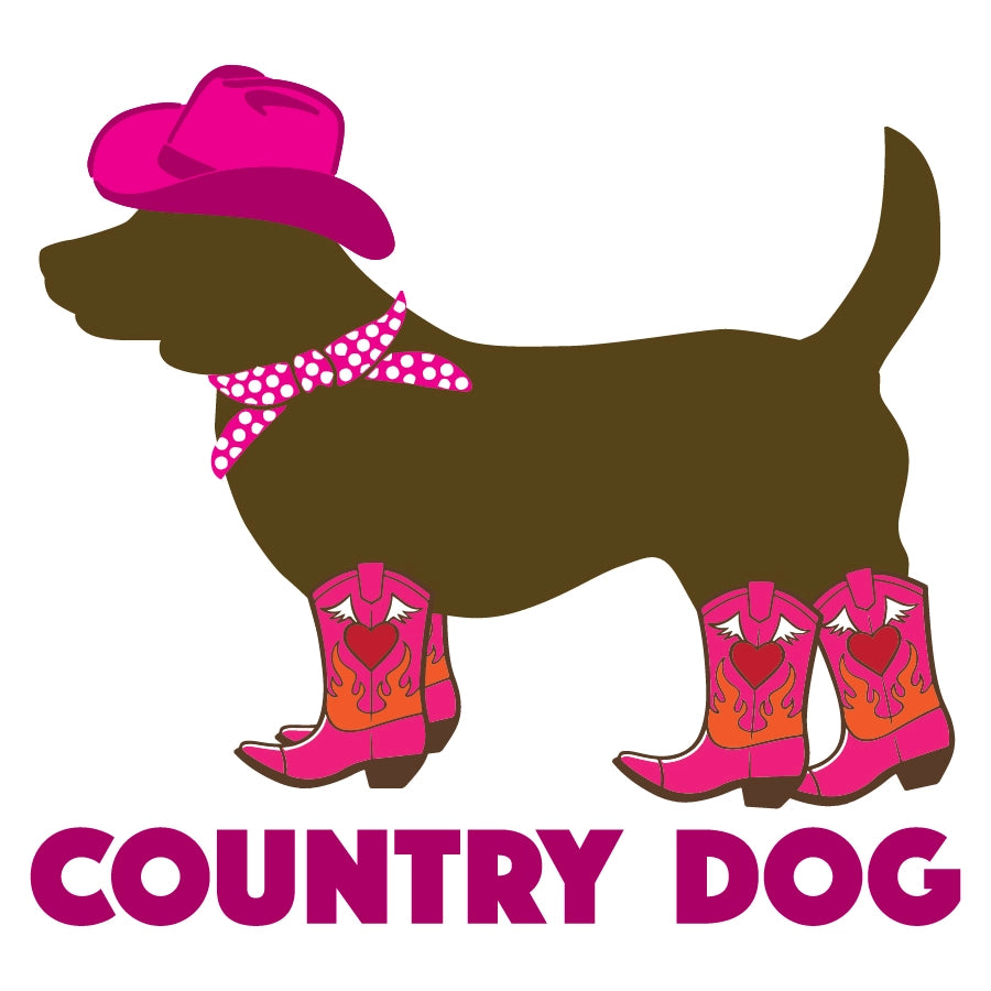 Country Dog 3" Sticker/Decal