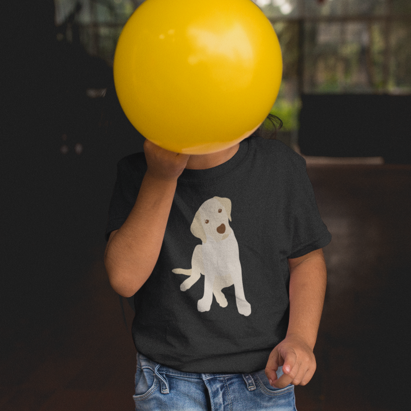 Yellow Labrador Retriever Kids Heavy Cotton Tee