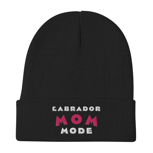 Labrador Mom Mode Embroidered Beanie