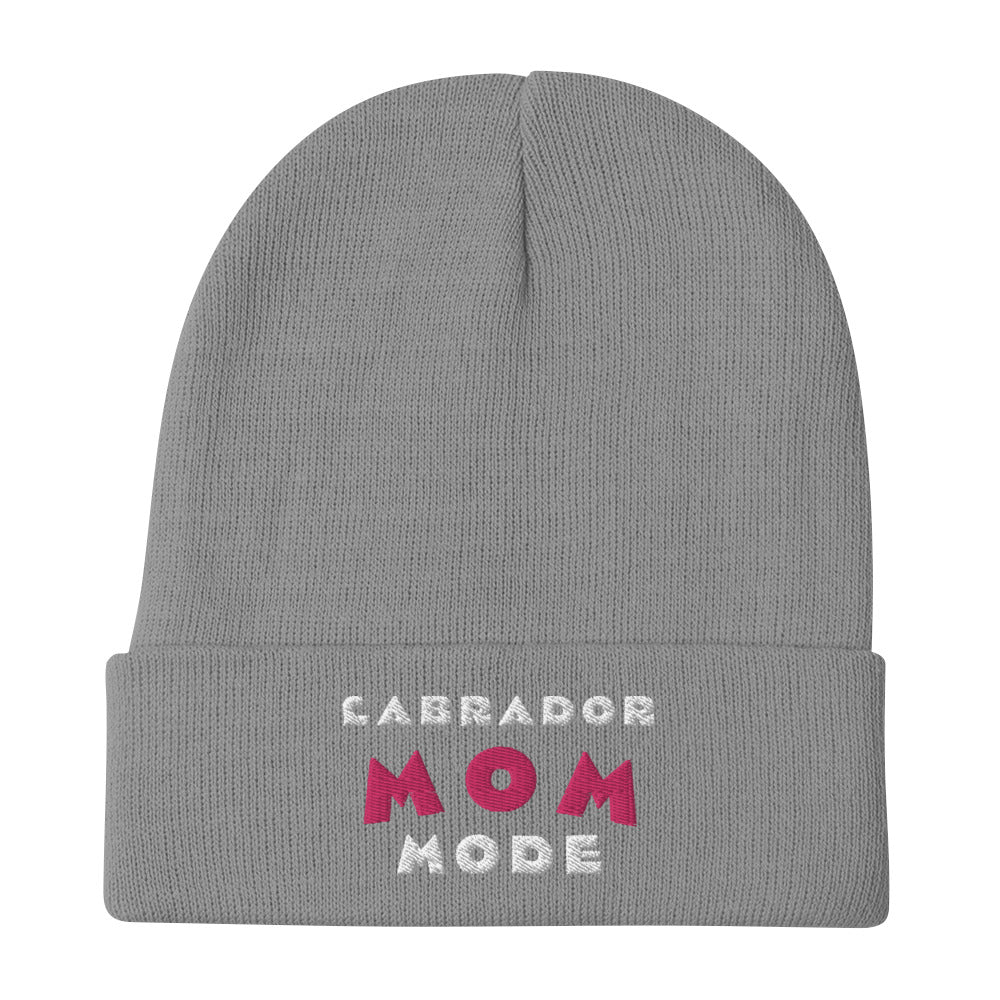 Labrador Mom Mode Embroidered Beanie