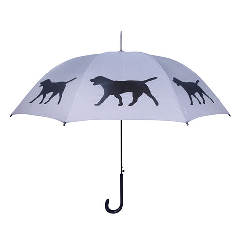Labrador Retriever Black on Silver Classic Umbrella