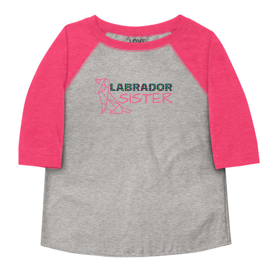 Labrador Sister Toddler Raglan Shirt