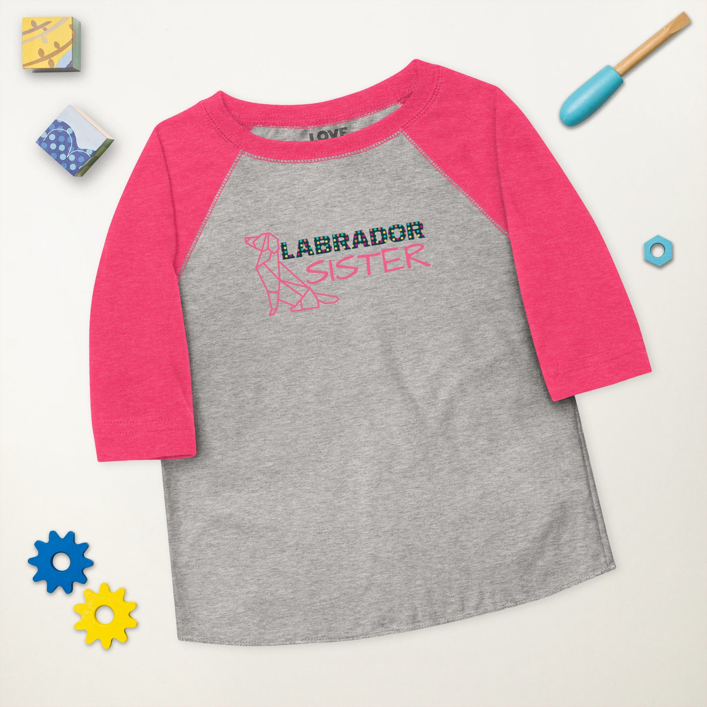 Labrador Sister Toddler Raglan Shirt