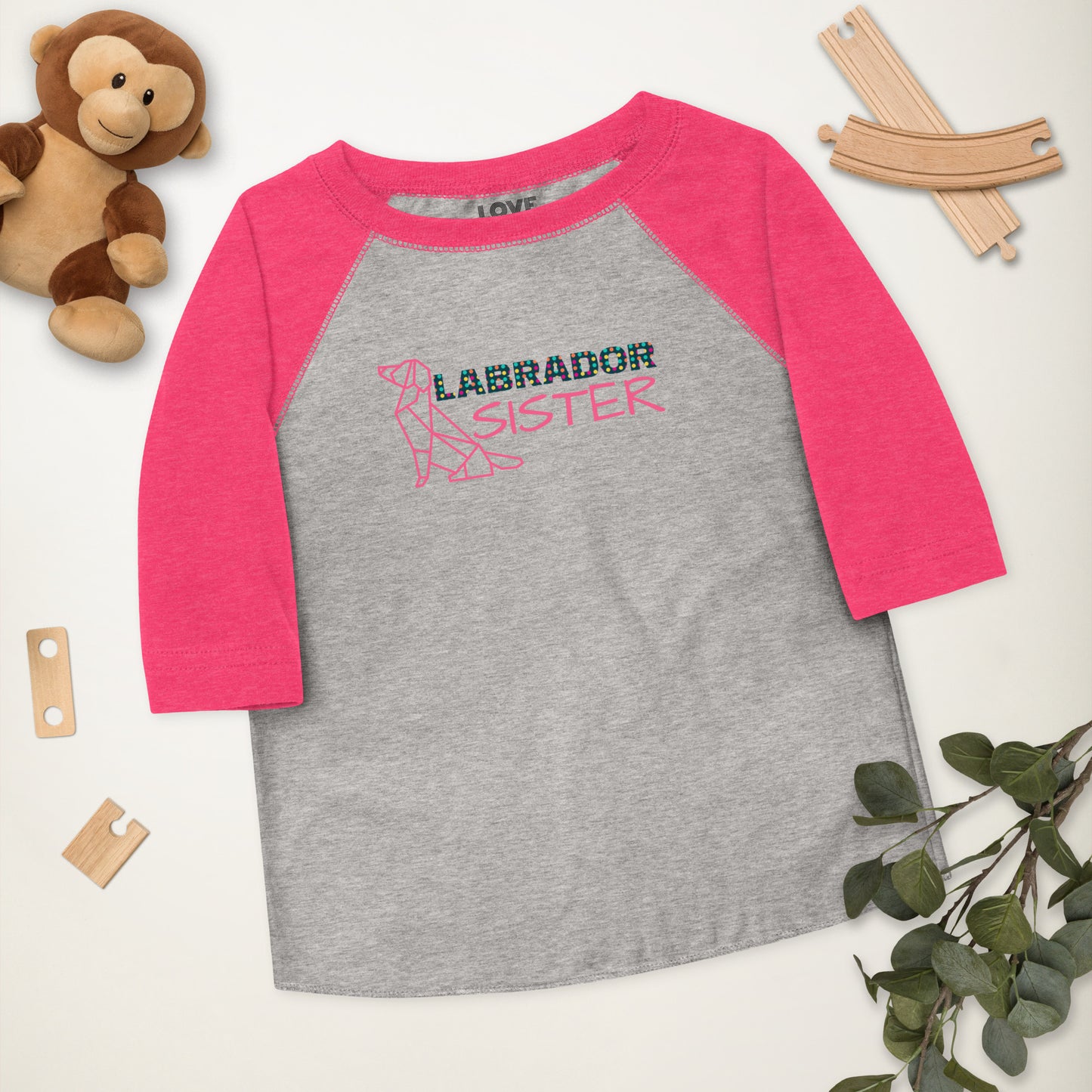 Labrador Sister Toddler Raglan Shirt