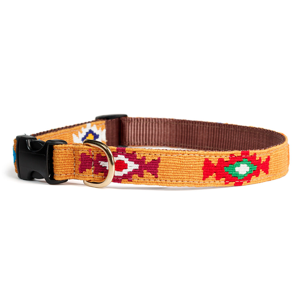 ATWCW God's Eye Gold - Mayan Artisan-Handmade Martingale Collars