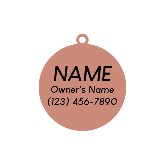 I'm Lost, Gold & Navy Pet ID Tag - 3 Red Rovers