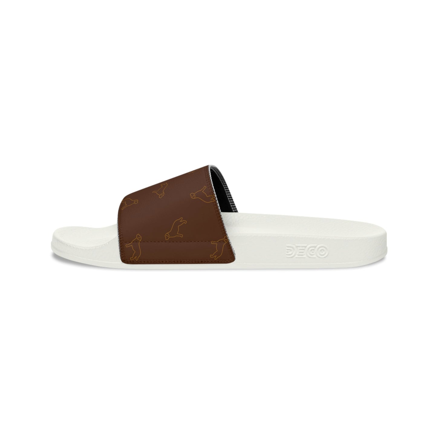 Labrador Retriever Women's Slide Sandals - Chocolate - 3 Red Rovers