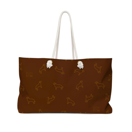 Labrador Retriever Weekender Bag - Chocolate - 3 Red Rovers