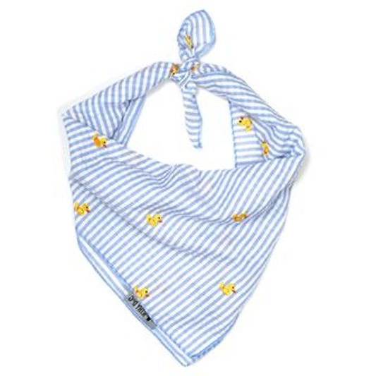 Light Blue Stripe Rubber Duckie Bandana - 3 Red Rovers