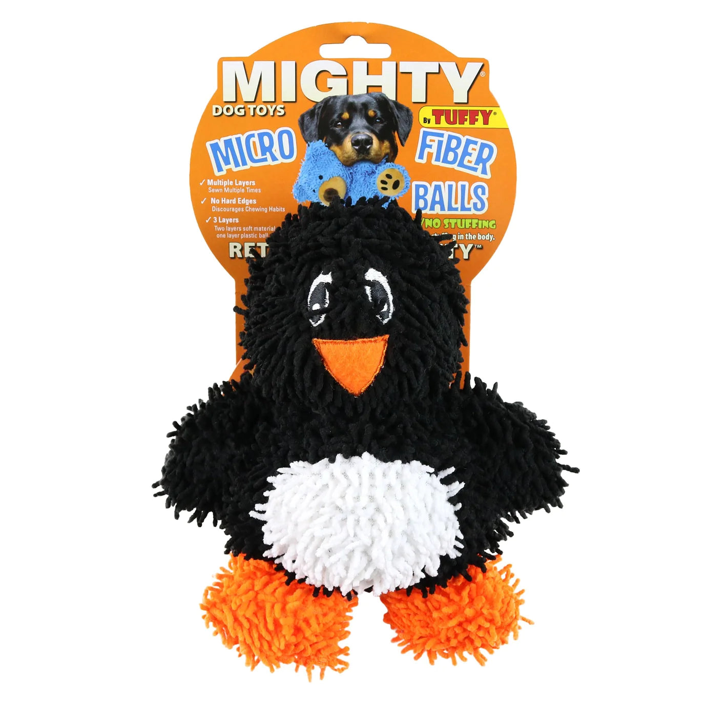 Mighty Microfiber Ball - Penguin Black Tough Toy